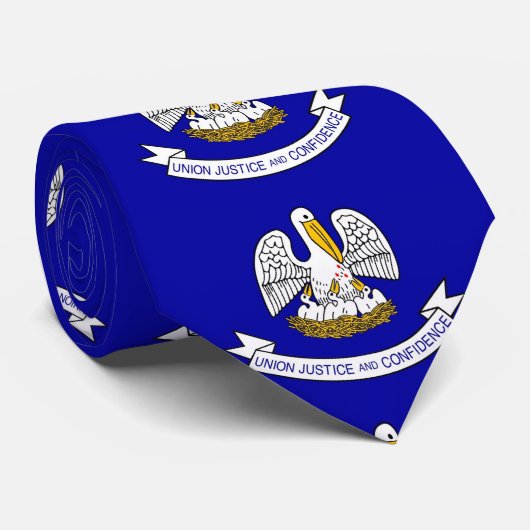 米国ルイジアナ州旗とネクタイ ネクタイ (ロール)