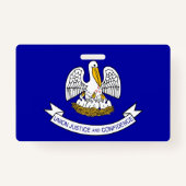 米国ルイジアナ州旗のあるネーム州 バッジ (裏面)