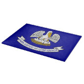 米国ルイジアナ州旗を持つガラス製カッティングボード カッティングボード (角)