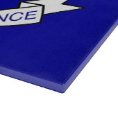 米国ルイジアナ州旗を持つガラス製カッティングボード カッティングボード (角)