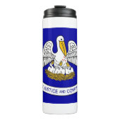 米国ルイジアナ州旗を持つサーマルタンブラー タンブラー (正面)