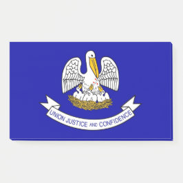 米国ルイジアナ州旗を持つノート ポストイット