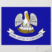 米国ルイジアナ州旗を持つフライヤー チラシ (裏面)