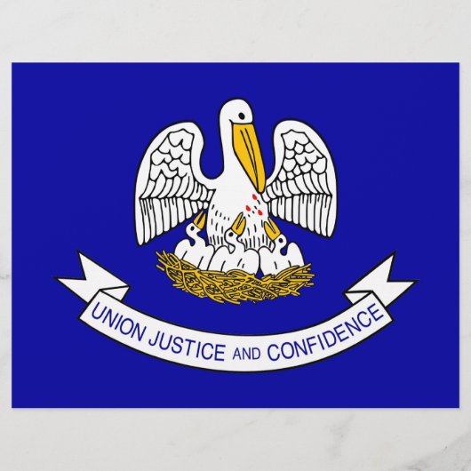 米国ルイジアナ州旗を持つフライヤー チラシ (裏面)