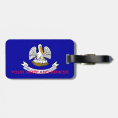 米国ルイジアナ州旗を持つラゲッジタグ ラゲッジタグ (裏面横)