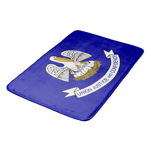 米国ルイジアナ州旗を持つ大型バスマット バスマット (アングル)