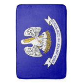 米国ルイジアナ州旗を持つ大型バスマット バスマット (正面縦)