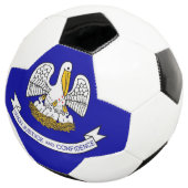 米国ルイジアナ州旗を持つ愛国的なサッカーボール サッカーボール (3/4)