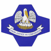 米国ルイジアナ州旗を持つ愛国的なサッカーボール サッカーボール (フラット)