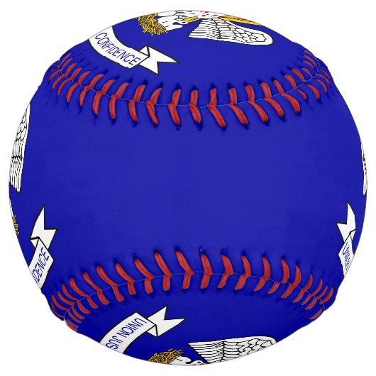 米国ルイジアナ州旗を持つ愛国的なソフトボール ソフトボール (裏面)