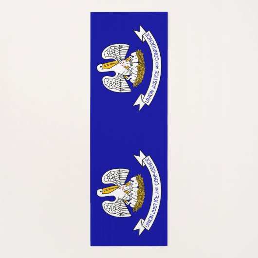 米国ルイジアナ州旗を持つ愛国的なヨガマット ヨガマット (裏面)