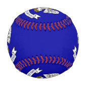 米国ルイジアナ州旗を持つ愛国野球 野球ボール (裏面)