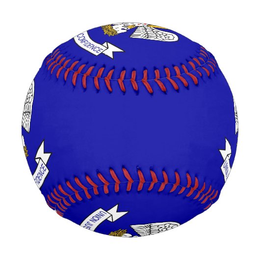 米国ルイジアナ州旗を持つ愛国野球 野球ボール (正面)