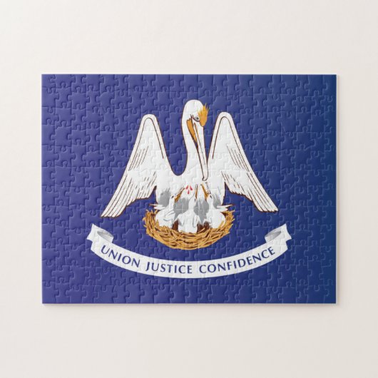米国ルイジアナ州旗 ジグソーパズル (横)