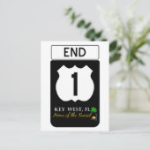 米国ルート1道路標識 ポストカード (スタンド正面)