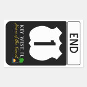 米国ルート1道路標識 長方形シール (正面)