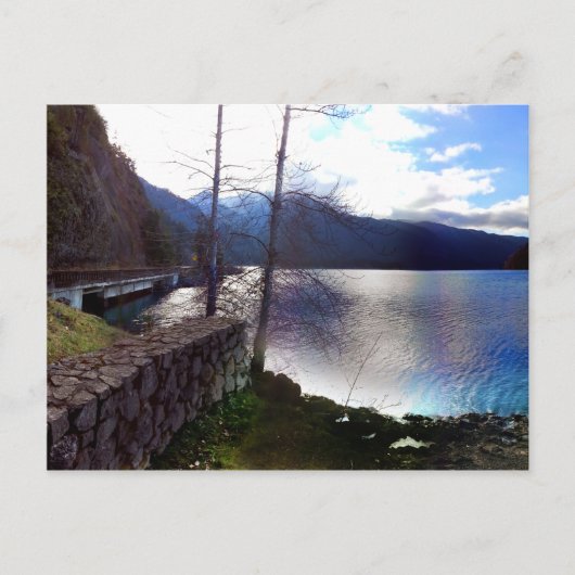 米国ルート101のクレセント湖 ポストカード (正面)