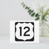 米国ルート12標識 ポストカード (スタンド正面)