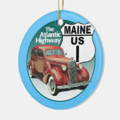 米国ルート1 – 大西洋ハイウェイ セラミックオーナメント (左)