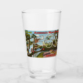 米国ルート66パイント飲みガラス タンブラーグラス (正面)