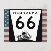 米国ルート66旅行ネブラスカの看板はがき ポストカード (正面)