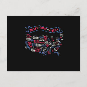 米国レタリング ポストカード