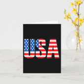 米国レトロ動揺してヴィンテージ国旗 カード (黄色い花)