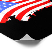 米国レトロ動揺してヴィンテージ国旗 ポスター (角)