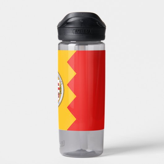 米国ロサンゼルス州旗の付いたウォーターボトル ウォーターボトル (背面)