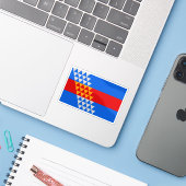 米国ロビンソン・ランチェリア国旗 シール (ノートパソコンとiPhone)