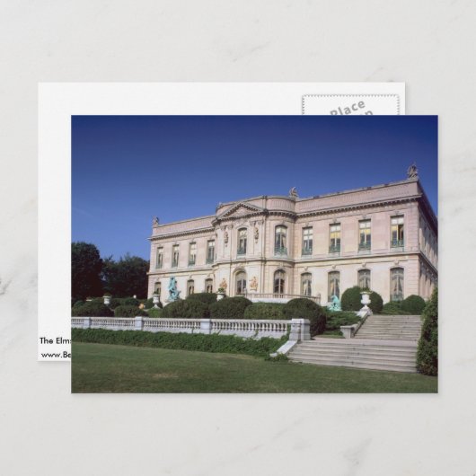 米国ロードアイランド州ニューポートのエルムズ ポストカード (正面/裏面)