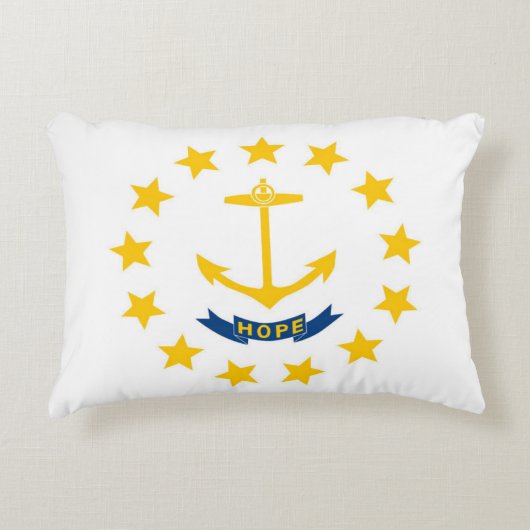 米国ロードアイランド州国旗 アクセントクッション (正面)