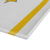 米国ロードアイランド州旗を持つガラス製カッティングボード カッティングボード (角)