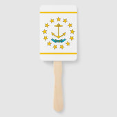 米国ロードアイランド州旗を持つハンドファンのセット ハンドファン (裏面)