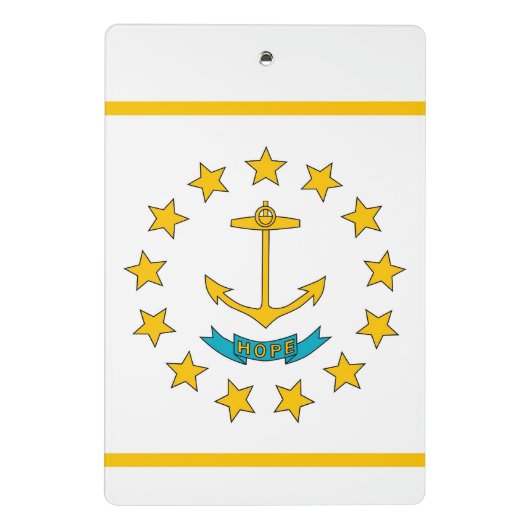 米国ロードアイランド州旗を持つミニクリップボード ミニクリップボード (裏面)