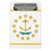 米国ロードアイランド州旗を持つミニクリップボード ミニクリップボード (正面)