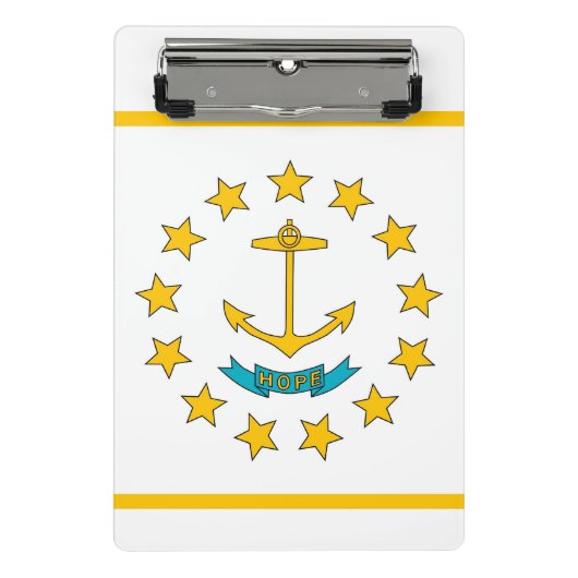 米国ロードアイランド州旗を持つミニクリップボード ミニクリップボード (正面)