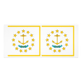 米国ロードアイランド州旗を持つラックカード ラックカード (裏面)