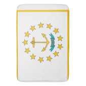 米国ロードアイランド州旗を持つ大型バスマット バスマット (正面縦)