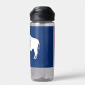 米国ワイオミング州旗の付いたウォーターボトル ウォーターボトル (背面)