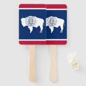 米国ワイオミング州旗を持つハンドファンのセット ハンドファン (正面&裏面)