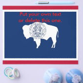 米国ワイオミング州旗を持つフライヤー チラシ (シングル)