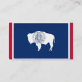 米国ワイオミング州旗を持つ名刺 名刺 (裏面)