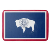 米国ワイオミング州旗を持つ大浴場 バスマット (正面)