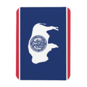 米国ワイオミング州旗 マグネット (縦)