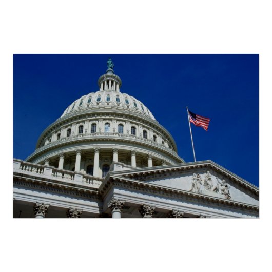 米国ワシントン州キャピトル建物 ポスター (正面)