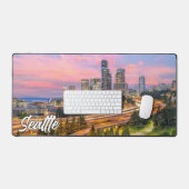 米国ワシントン州ビューティフルシアトル デスクマット (キーボード&マウス)