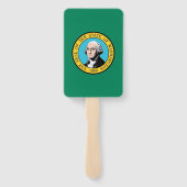 米国ワシントン州州旗とハンドファンのセット ハンドファン (裏面)