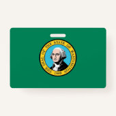 米国ワシントン州州旗のバッジ バッジ (裏面)