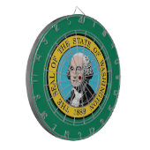 米国ワシントン州旗と共にダーツボード ダーツボード (正面左)